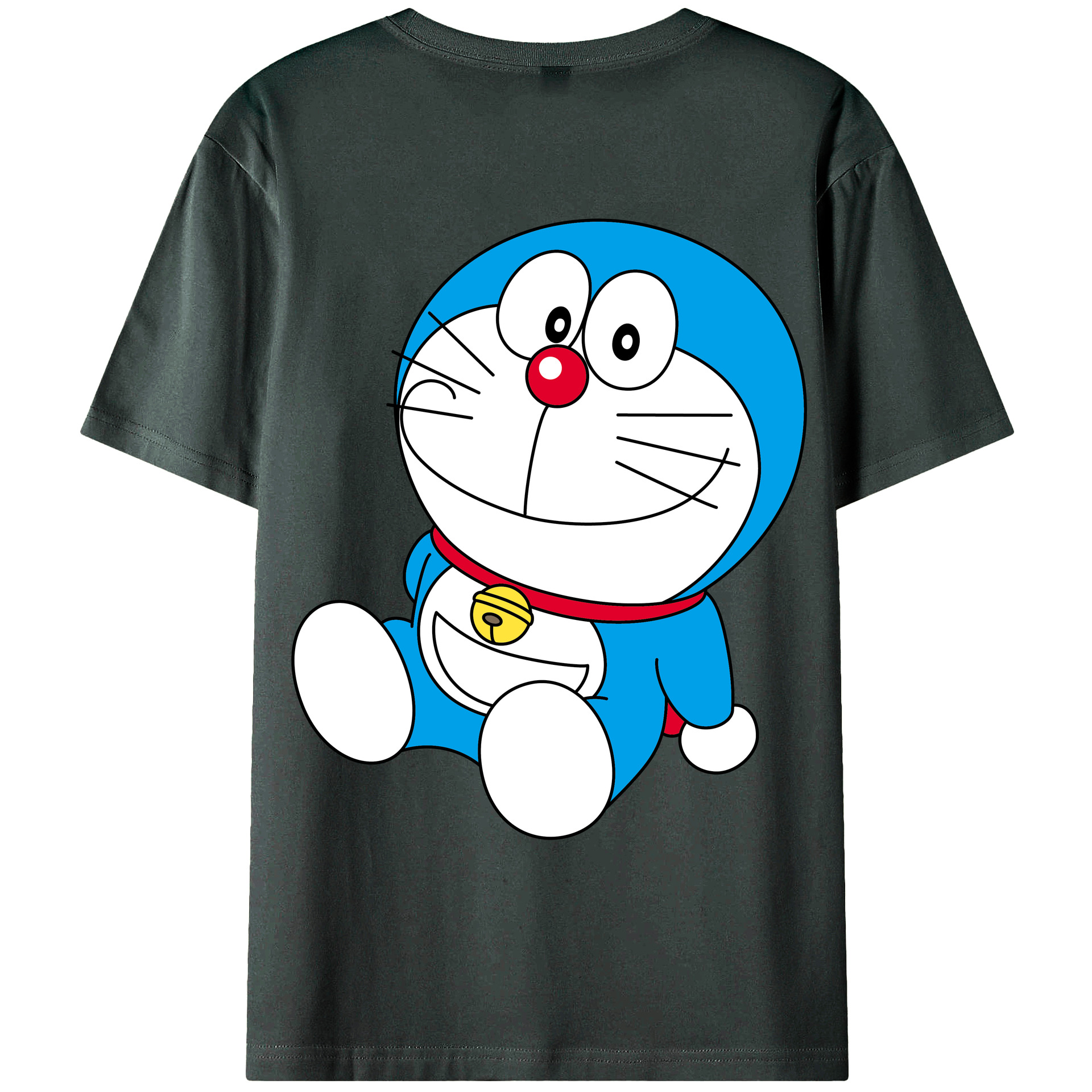 （画像用） ドラえもん Doraemon 綿100％ メンズ半袖Tシャツ（バックプリント） 通気性